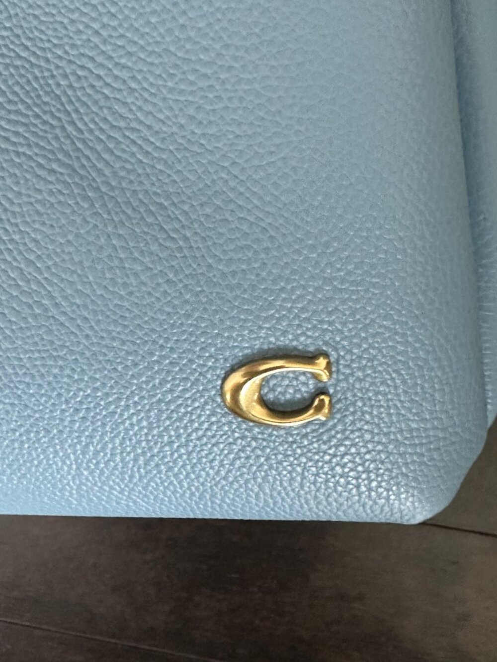Coach 'Bluebell' Pebbled Leather Lana Shoulder Bag Style #M2479-CM544 *NWT* - Picture 7 of 13